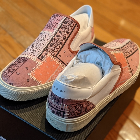AMIRI Other - Men's AMIRI Bandana Patchwork Slip On Sneakers
